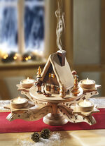ZEIDLER Adventsleuchter mit Rauchhaus 