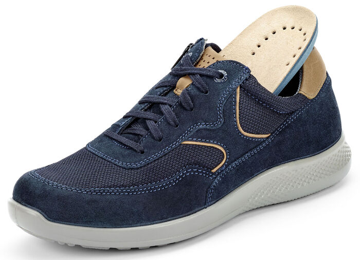 GINO GALANTE, sportliche Herren-Schnürschuhe, Weite K, mit herausnehmbarem Fußbett MARINE