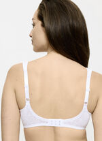 Triumph-Comfort Minimizer-Bügel-BH mit elastischer Tüllstickereispitze WEISS
