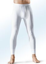 Hermko Zweierpack Unterhosen aus Doppelripp mit Eingriff, weiß 