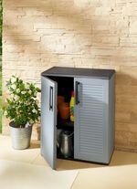Gartenschrank in Lamellenoptik 
