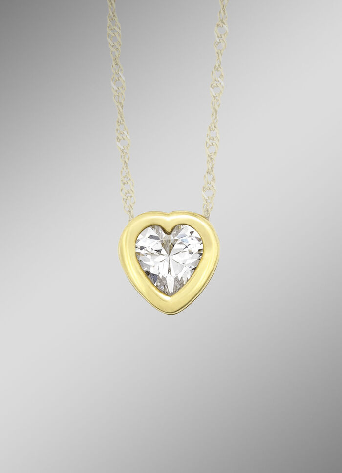 Herz-Anh&auml;nger mit Zirkonia 