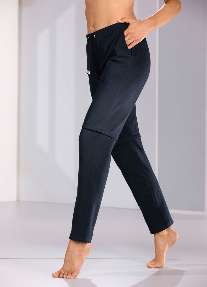 Schlaf- und Freizeithose mit Zip-Off-Hosenbeinen 