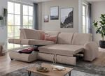 Polsterecke mit Funktion und verstellbaren Kopfst&uuml;tzen BEIGE