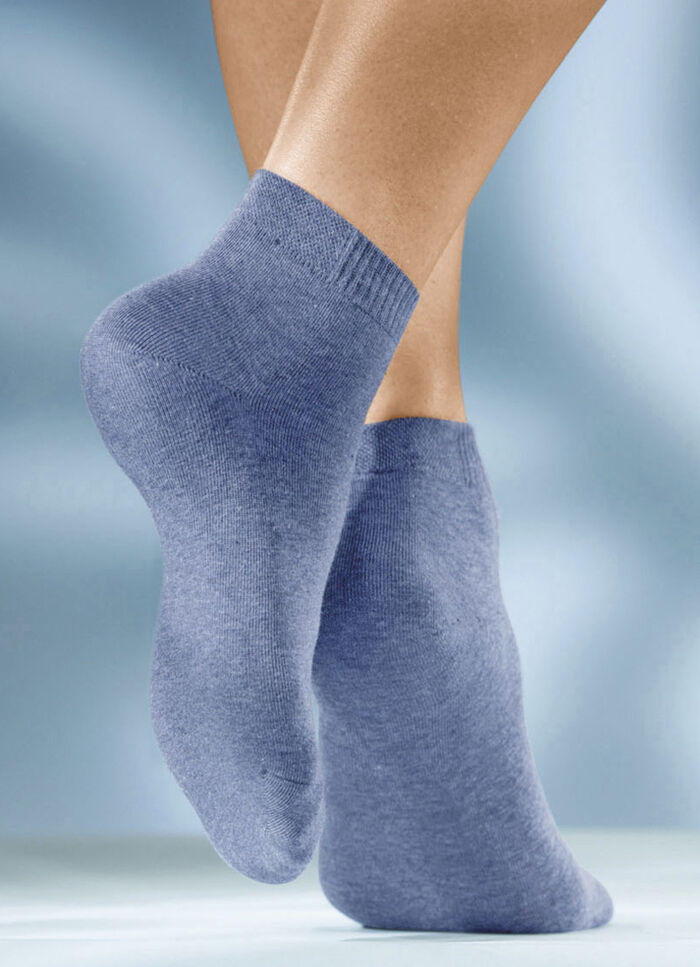 Sechserpack Socken in verschiedenen Farbstellungen 3x JEANSTÖNE, 3X BEIGETÖNE