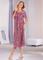 Nachthemd, kn&ouml;chellang mit kurzen &Auml;rmeln 