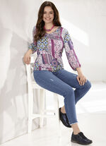 Tunika mit Inkjet-Druck 