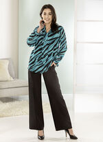 Bluse mit Schluppe am Halsausschnitt 