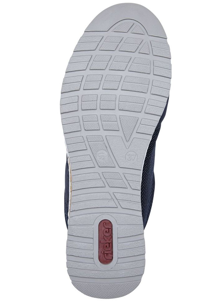 Rieker Slipper aus weichem Nubuk- und Textilmaterial DUNKELBLAU