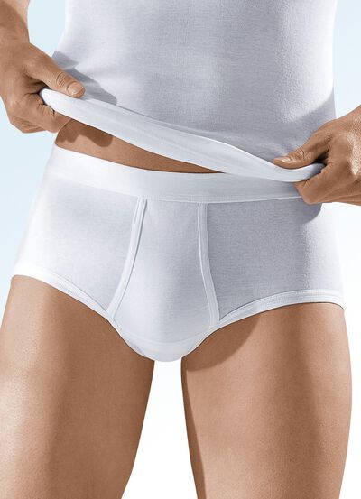 Fünferpack Slips aus Feinripp, weiß 