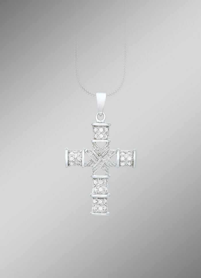 Toller Kreuz-Anh&auml;nger mit Diamanten 