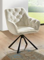 Drehbare St&uuml;hle mit bequemer Polsterung, 2er Set BEIGE