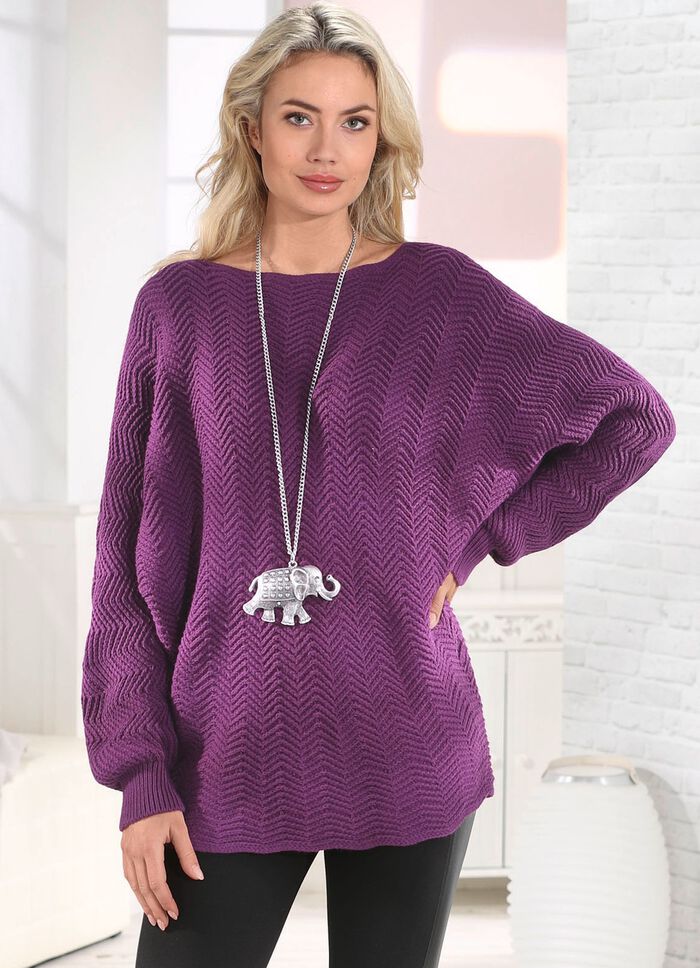 Pullover mit Struktur in Wellenoptik 