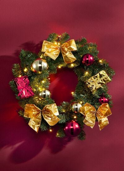 Beleuchteter Tannenkranz 