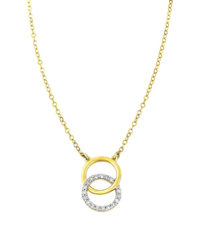 Moderne Halskette mit 18 Diamanten 