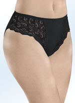 Laurina Dreierpack Slips mit Elastikspitze 