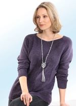 Pullover mit Alpaka und Glitzer allover 