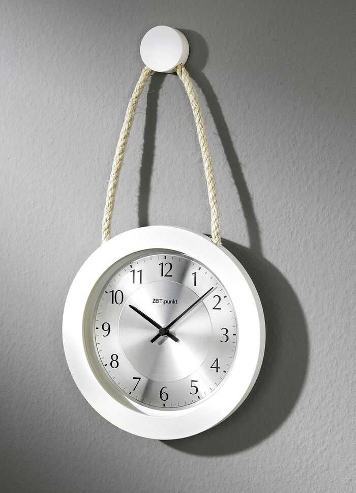 Wanduhr aus Massivholz  in Deutschland hergestellt in verschiedenen Farben WEISS