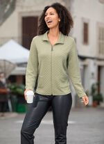 Blusenjacke mit aufgesetzten Taschen 