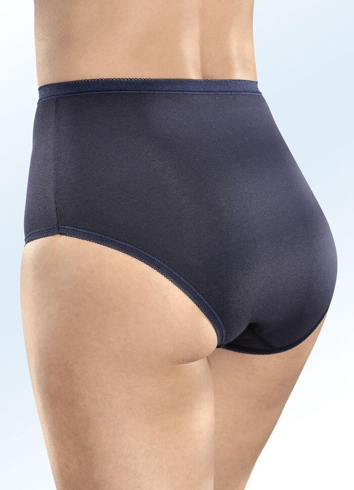 Dreierpack Slips mit elastischen Abschl&uuml;ssen 