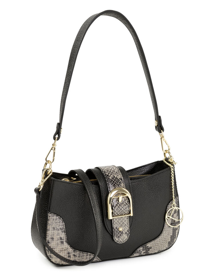 Laurina, Tasche, Damen, mit abnehmbarem, verstellbarem Umhängeriemen SCHWARZ-GRAU