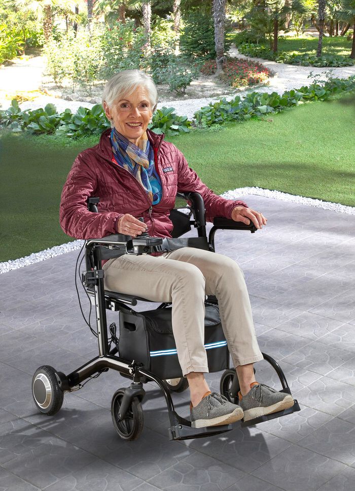 Elektrischer Rollstuhl/Rollator 2-in-1 