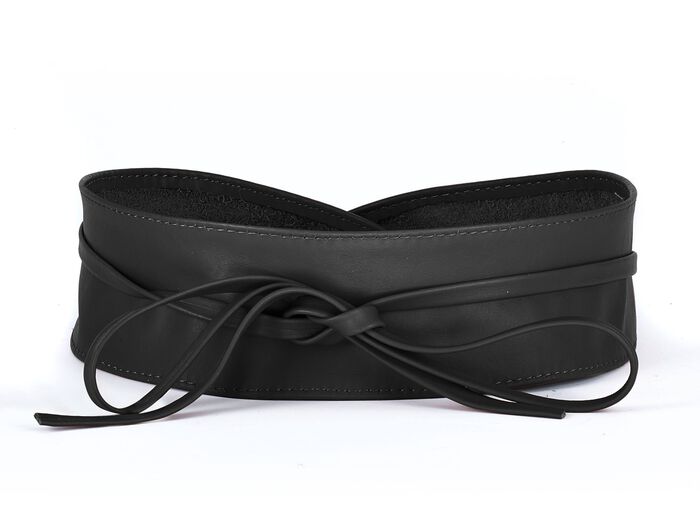 Modischer Leder-Bindeg&uuml;rtel, 8 cm breit  