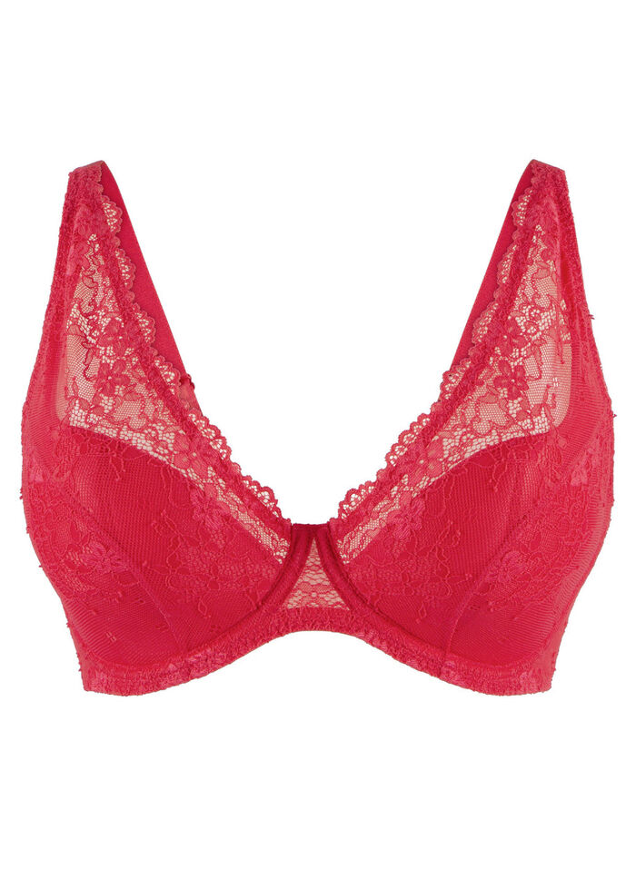 LingaDore Bügel-BH mit zarter Elastikspitze ROT