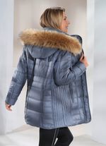 Jacke mit abnehmbarer Kapuze RAUCHBLAU