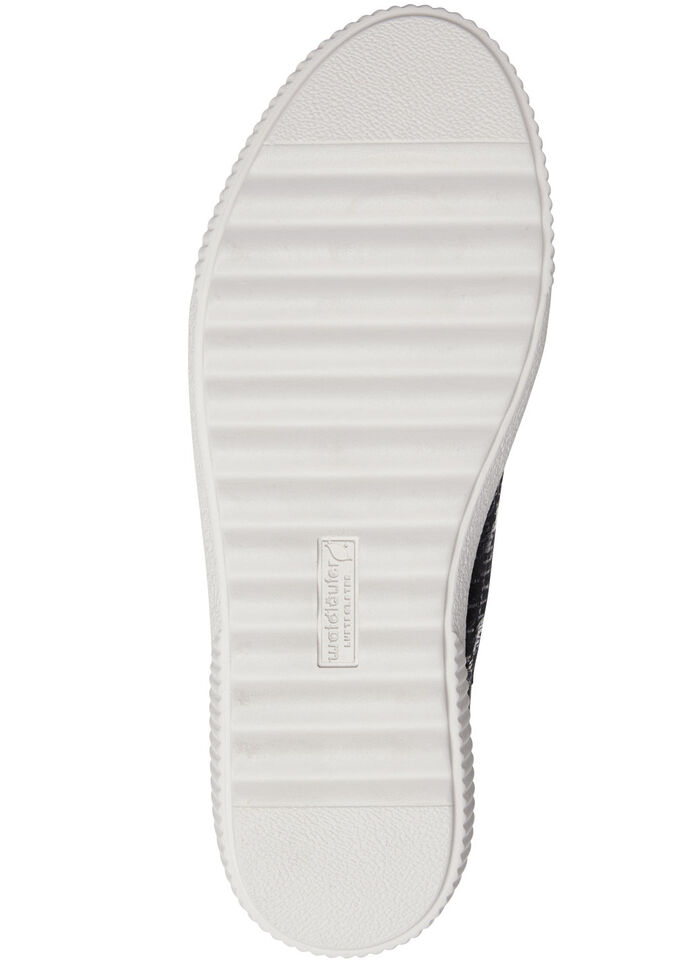 Waldl&auml;ufer Schn&uuml;rschuh aus gl&auml;nzend bedrucktem Nubukleder SCHWARZ-BRONZE