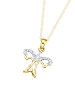 Schutzengel-Anhänger mit 15 Diamanten 