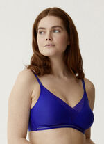 Naturana BH mit elastischen T&uuml;lleins&auml;tzen INDIGOBLAU