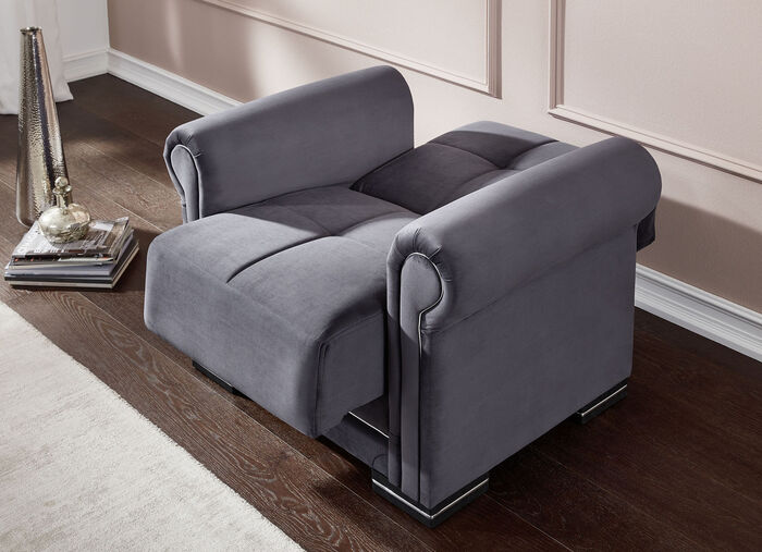 Polstermöbel auf stabilem Holzgrundgestell mit Funktion GRAU