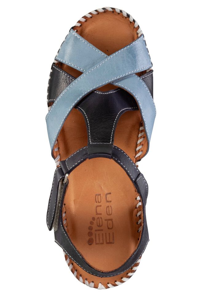 ELENA EDEN Sandalette aus weichem Nappaleder BLAU