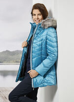 Jacke mit abnehmbarem Kunstpelz-Besatz 