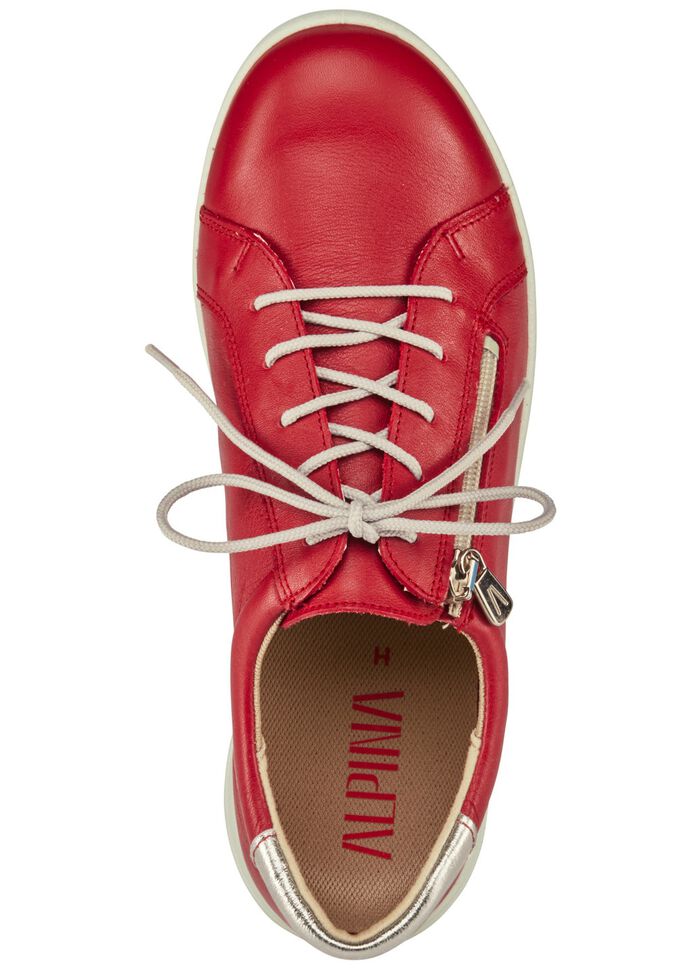 Schn&uuml;rschuh mit praktischem Seitenrei&szlig;verschluss ROT