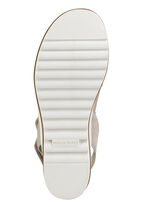 Waldläufer, bequeme Damen-Sandalen, Weite H, mit herausnehmbarem Fußbett BEIGE