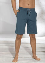 Zweierpack Schlaf- und Freizeithosen mit Durchzugband und Seitentaschen 1X PETROL KARIERT, 1X PETROL