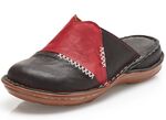 Gemini Clog aus schattiertem Rind-Nappaleder SCHWARZ-ROT