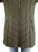 Longjacke mit Raubtierfell-Dessin 