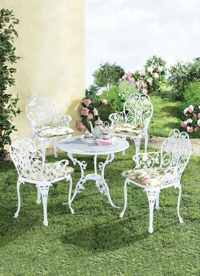 Gartenm&ouml;bel Dornr&ouml;schen aus solidem Aluminiumguss 