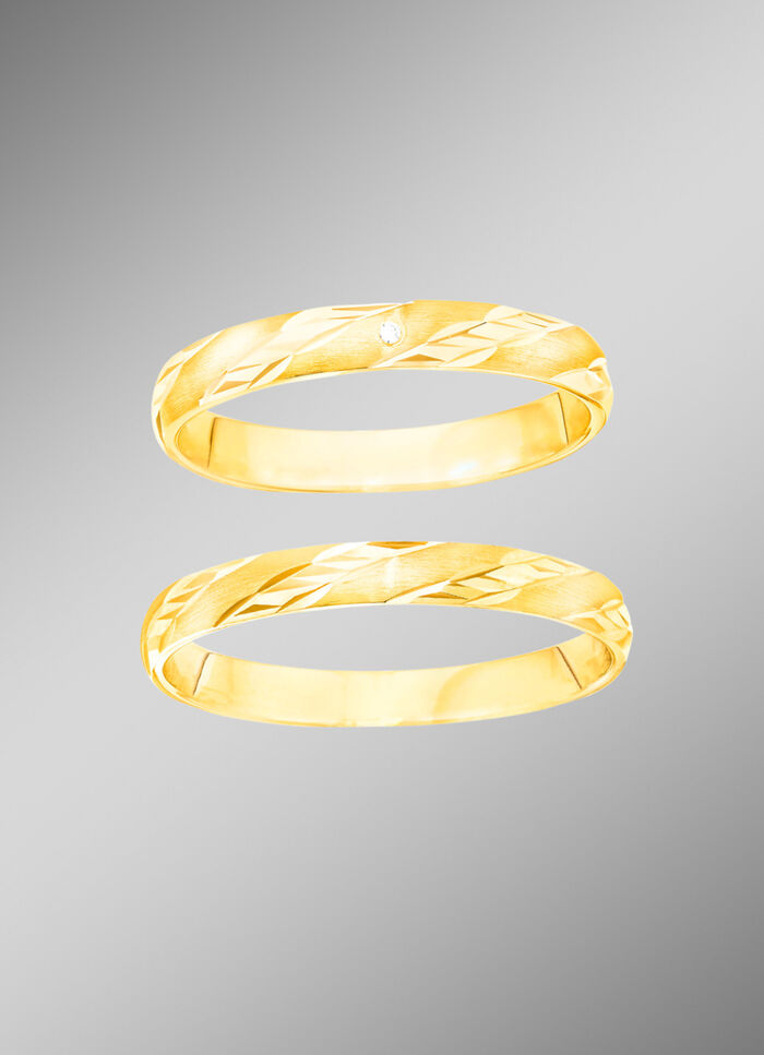 Diamantierter Trauring 