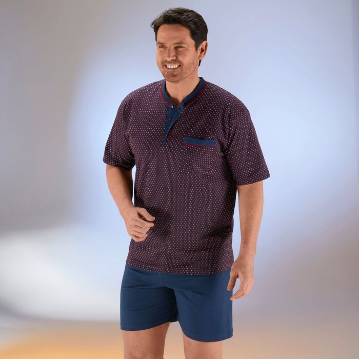 Shorty mit Knopfleiste und Brusttasche 