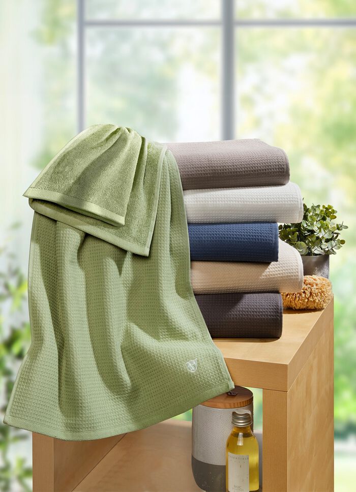 Waffelpiqu&eacute;-Frottier-Serie aus Baumwolle ANTHRAZIT