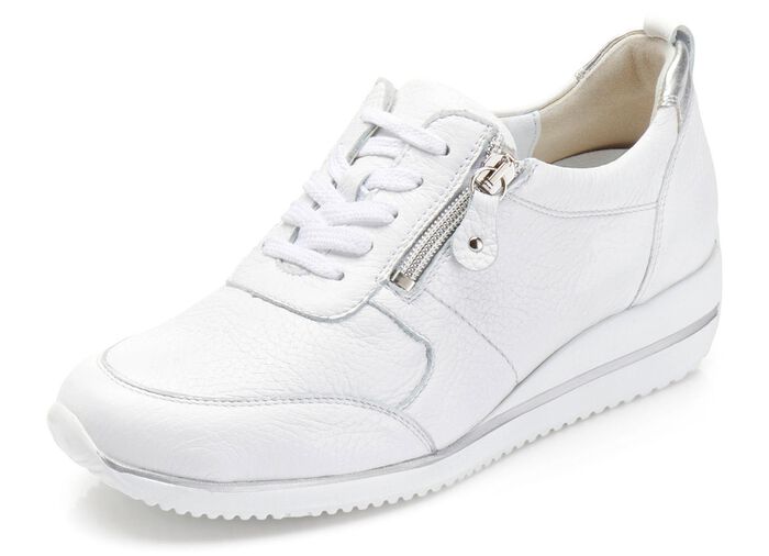 Waldl&auml;ufer, leichte Damen-Sneaker, Weite H, mit herausnehmbarem Fu&szlig;bett WEISS