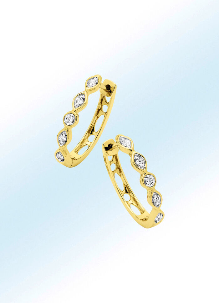 Funkelnde Creolen mit Brillanten 