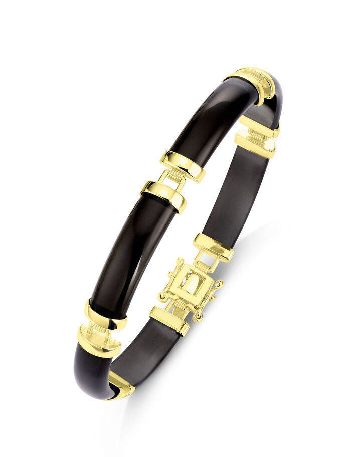 Armband mit schwarzem Obsidian 