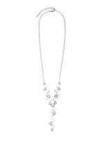 Y-Halskette mit Süßwasser-Zuchtperlen und synth. Zirkonia 