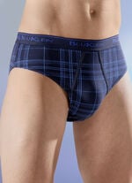 Viererpack Slips, kariert mit Elastikbund 