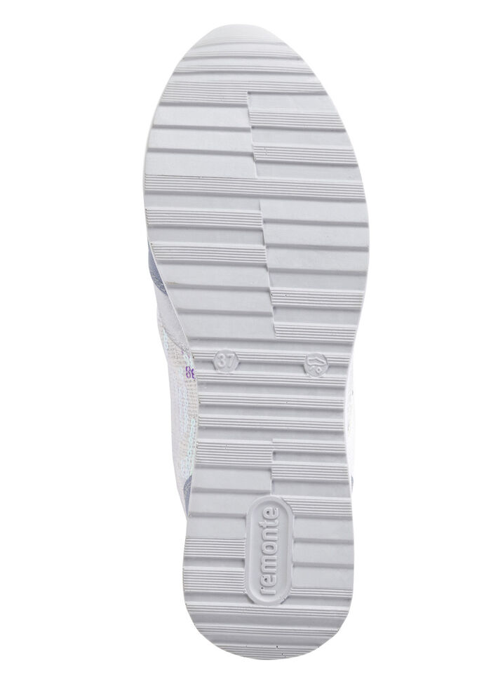 Sneaker mit schimmernden Pailletten BLEU-WEISS